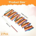 thumbnail image 2 of Uxcell 2 Pcs Dance Ribbons, 78.7" Rhythmic Gymnastics Ribbon Streamers Dancer Wand Twirling Dancing Ribbons for Artistic Dancing Gymnastics Training, Rainbow, 2 of 7