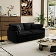 thumbnail image 4 of AENKYO 70.86'' Oversized Deep Seat Loveseat Sofa, Corduroy 2-Seater Couch with 4 Pillows, Black, 4 of 8