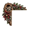 thumbnail image 2 of Velmasee Door Corner Decor, Christmas Woodland Animal Tree Hollow Door Frame Corner Decor, Wooden Festive Design No-Drill Mount, Holiday Ornament for Xmas Home Door Frame Wall Party Decor, 2 of 7