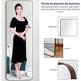 thumbnail image 4 of Espejo de Piso Bluelander Cuerpo Completo Soporte Marco de Aluminio Negro 160 x 50 cm, 4 of 5