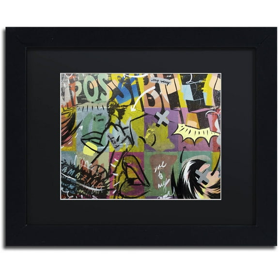 Dan Monteavaro 'IMPOSSIBLE' Black Matted Framed Art
