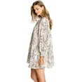 thumbnail image 3 of Flying Tomato Women's Juniors Babydoll Bohemian Prints Puff Dress (S, Ivory), 3 of 4