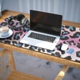thumbnail image 3 of Long Mouse Pads for Desk,Pink and Blue Of Leopard Print Desk Mats on Top Of Desks, Desk Mouse Pad Extra Large with 3mm Non-Slip Base and Stitched Edge for Gaming,Office,Work,Home 35.4"x15.7", 3 of 6