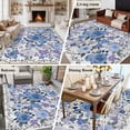 thumbnail image 5 of 5x8 Area Rugs for Living Room, Boho Blue Flower Non Slip Area Rugs for Kitchen Bedroom Entryway, Spring Watercolor Country Floral Plant Washable Carpet Runner Rug Floor Mats for Bedroom Home Decor, 5 of 8