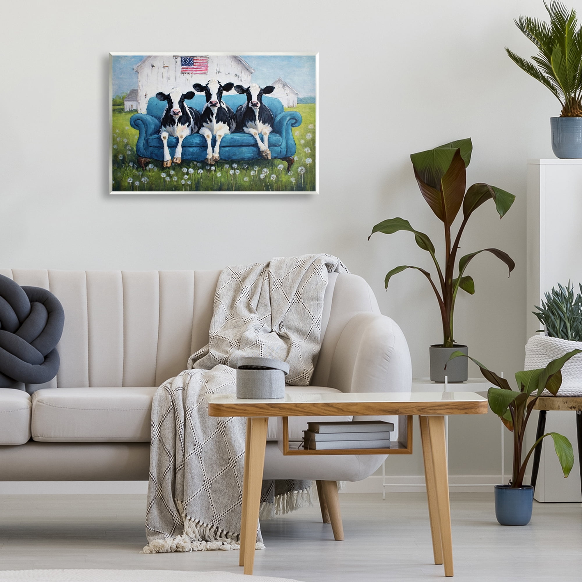 Stupell Industries Barnyard Sofa Sisters Wall Plaque Art, design by Tina LeCour