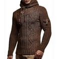 thumbnail image 4 of Suéteres para hombre Otoño Invierno Nuevo suéter casual de manga larga con capucha Suéter de punto ajustado cálido, 4 of 5