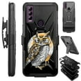 thumbnail image 1 of Compatible with Cricket Ovation 3 | AT&T Motivate Max; Hybrid Luxguard Holster Phone Case Cover (Owl Moon), 1 of 2