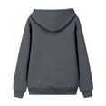 thumbnail image 5 of Fesfesfes Women Hooded Solid Hooded Loose Long Sleeve Tops Casual Sweatshirt Plus Size $10, 5 of 7