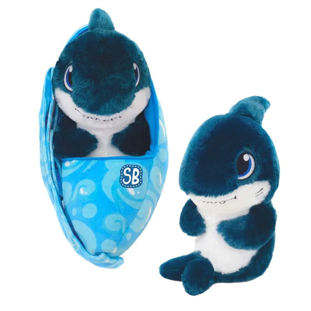 Shark Swaddle Babies Stuffed Animal Keepsake and Baby Sling Carrier