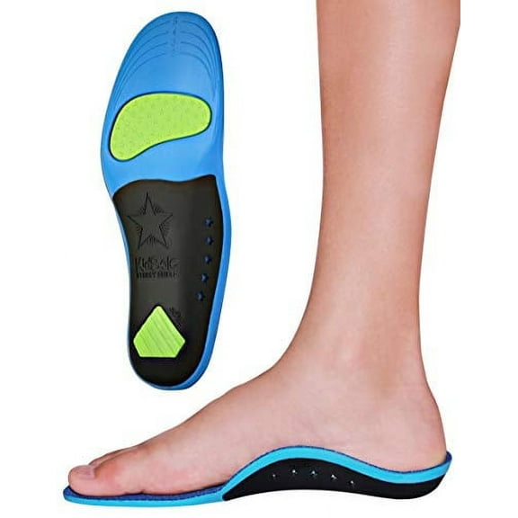 KidSole Children's Memory Foam Starry Shield - Max Arch Support Insole for Comfort, Cushion & Arch Support - Kids Size 2-6