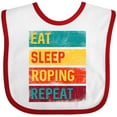 thumbnail image 3 of Inktastic Calf Roping Rodeo Eat Sleep Roping Repeat Boys or Girls Baby Bib, 3 of 4