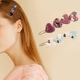thumbnail image 3 of D-GROEE 2Pcs Heart Shape Hair Clips Glossy Hair Barrettes Japanese Style Hair Pin Fashion Hair Accessories for Women and Girls, 3 of 8