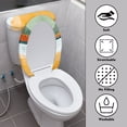 thumbnail image 3 of HELLHERO Moon Durable for Bathroom Home Comfort, Universal Polyester Fabric Toilet Seat Lid Cover, Elastic Edge, Stretch, 2 Piece Set, 3 of 6