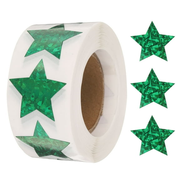 500pcs Green Star Stickers 1 Inch Self-Adhesive Sticker Label for Shop Home