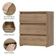 thumbnail image 7 of Homfa 3 Drawers Nightstand Set of 2, Small Sofa Table, Wooden Storage Cabinet for Living Room, Wood Grain, 7 of 7