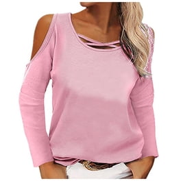 Camiseta De Manga Larga Acanalada Para Mujer - Cuello En V, Ajuste Holgado, Tela Suave, Ideal Para Looks Casuales Y Cómodos