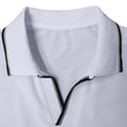 thumbnail image 6 of IROINNID Mens Pullover Shirts Long Sleeve Solid Turn-down Collar Pullover Breathable Shirt Blouse Tops,White, 6 of 6