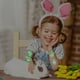 thumbnail image 5 of Set de 10 hojas de tatuajes adhesivos de Pascua para niños. Estilos con purpurina para manos, cuerpo y cara. Decoraciones temporales de conejitos de Pascua para niños y niñas., 5 of 7