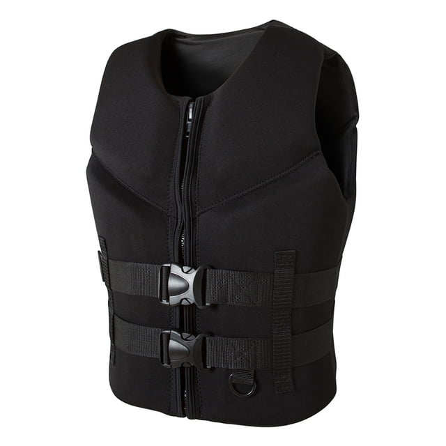 Chaqueta DQrwqpou para Adultos Chaleco Flotabilidad Neopreno Cálido Accesorios para Exteriores XXXL Negro