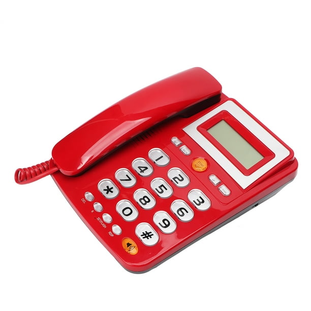 Acheter Téléphone fixe filaire de bureau, téléphone fixe à gros bouton pour  personnes âgées, téléphone avec écran LCD