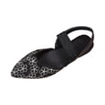 thumbnail image 2 of NexTorq Women's Lace Slingback Clear Embroidered Closed Pointed Toe Sandals Mesh Pumps Shoes Wedding Shoes for Bride Slingback Bridal Prom Flats, Black, 42, 2 of 5