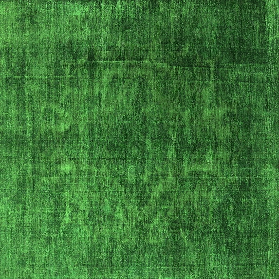 Ahgly Company Indoor Square Oriental Green Industrial Area Rugs, 5' Square