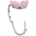 thumbnail image 3 of GOOHOCHY Gancho para bolso de escritorio de oficina con diseño de mariposa, soporte decorativo para bolso o monedero, 3 of 8