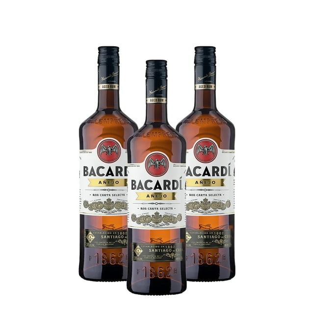 Pack De 3 Ron Bacardi Añejo 980Ml