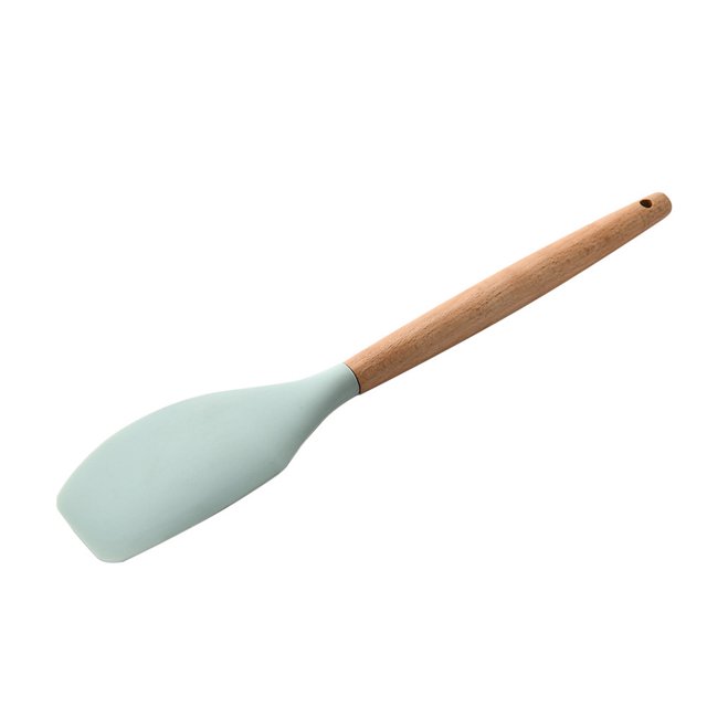 Inteprter 1 cuchara de sopa con mango de madera, espátula, cepillo, raspador, servidor de Pasta, batidor de huevos, olla antiadherente, utensilios de Cocina y Comedor raspador Inteprter HA0025-07B