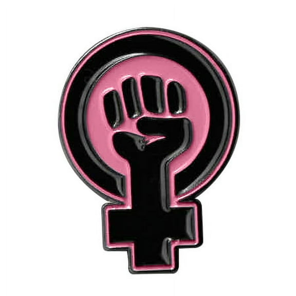 WOMAN POWER ENAMEL PIN - Matt Stewart Art's "WOMAN POWER"  Backpack Enamel Lapel Pin - 1.25" x 0.875"