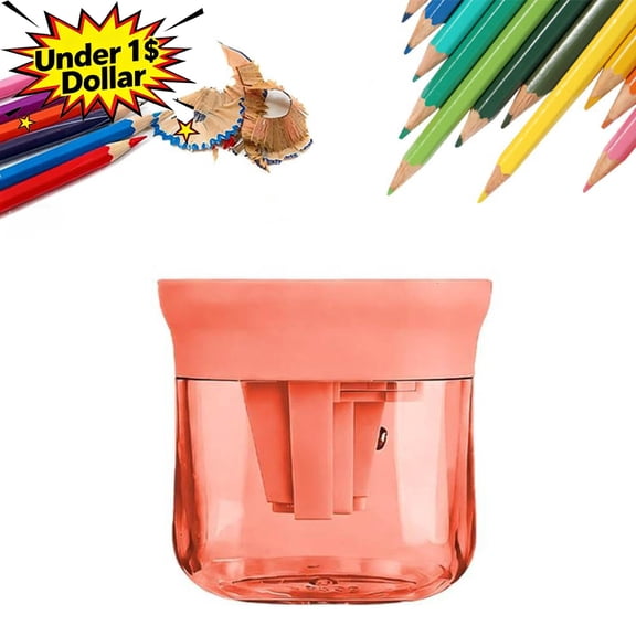 Under 1$ Dollar 3‑Hole Manual Pencil Sharpener with Lid, Portable Handheld Sharpener for Standard & Colored Pencils, Ergonomic Grip for Classroom Office & Artists