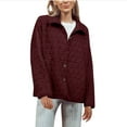 thumbnail image 2 of Deal for Days Holiday Decor Ofreoo Fashion Women's Casual Comfortable Long SleeveTurndow Neck Button Pocket Blouse Top Coat Jacket Outwear Womens Winter Coats, 2 of 8
