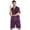 Purple, variant on Kureaily Plain Satin Sleepwear Soft Smooth Short Sleeve Short Pant Sleepwear Man With Pockets Two Piece Pajamas Mens Pajama Set