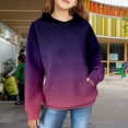 thumbnail image 2 of Ruyang Oversized Preppy Hoodies for Girls Gradient Color Hooded Sweatshirt School Trendy Tie Dye Sweaters with Pocket, 2 of 7