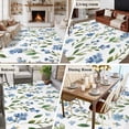thumbnail image 5 of Blue Flowers Area Rugs 6'x9', Washable Small Throw Rugs for Kitchen Dining room, Spring Floral Farmhouse Leaves Rustic Indoor Outdoor Rug Non-Slip Low Pile Carpet Runner Reversible Floor Mats, 5 of 8