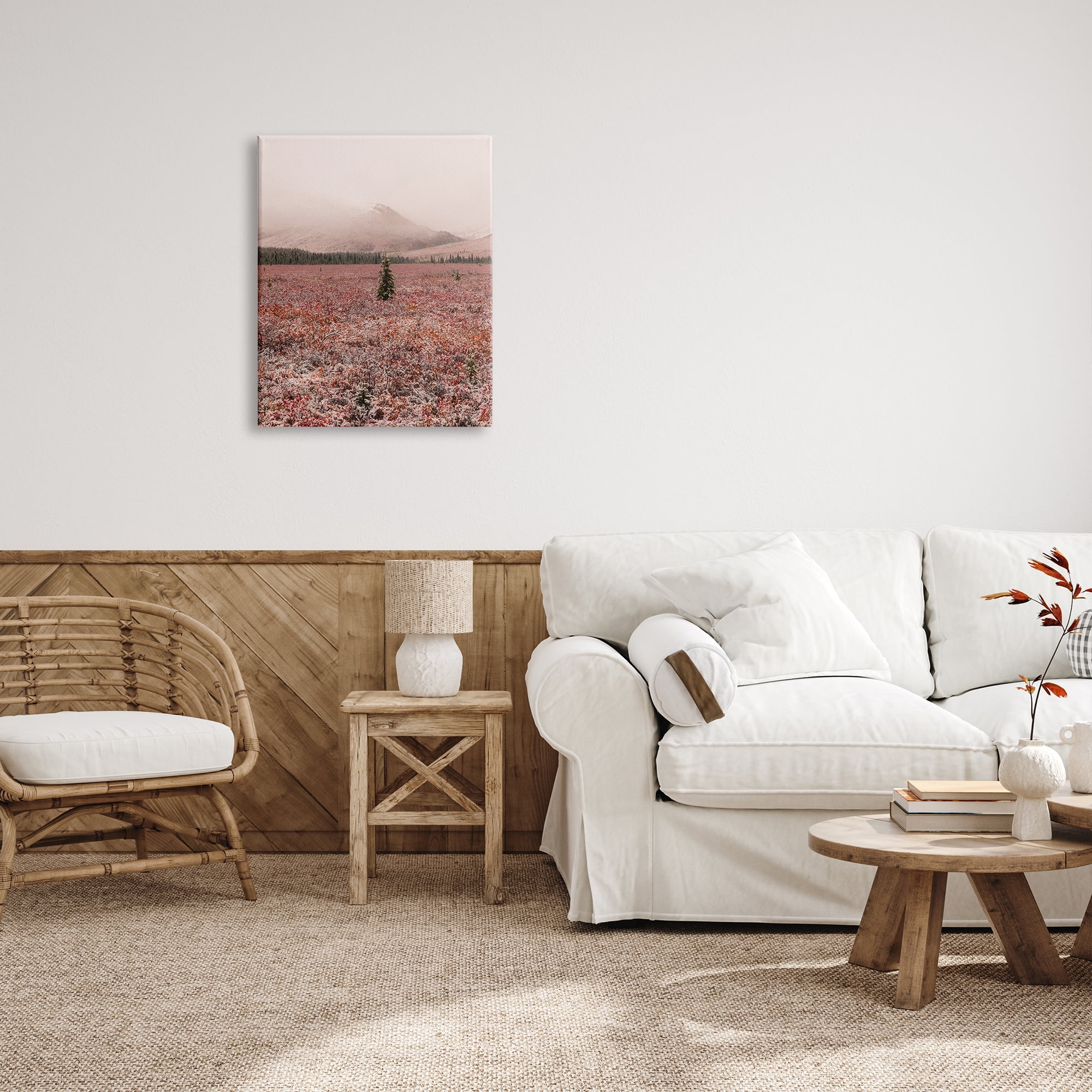 Stupell Industries Tree in Foggy Landscape Landscape Photography Gallery Wrapped Canvas Art Print Wall Art, 24 x 30