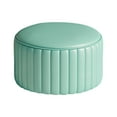 thumbnail image 2 of Taburete otomano redondo Reposapiés redondo Taburete estable Taburete decorativo Taburete bajo azul menta, 2 of 9