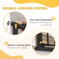 thumbnail image 4 of PawHut 30"-32" Extra Wide Pet Gate Barrier with Small Door, 35"H, Black, 4 of 10