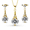 Yellow Gold, variant on Cate & Chloe Isla 18k White Gold Plated Eiffel Tower Jewelry Set with Swarovski Crystals for Women
