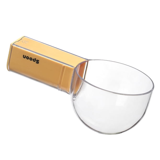 Cuchara graduada con caja de almacenamiento a prueba de insectos, mango extraíble, cuchara medidora transparente de 40 ml a 160 ml, herramienta de cocina para cocinar fideos de arroz.