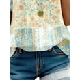 thumbnail image 4 of Gvmfive Womens Casual Boho Short Sleeve Tops V Neck Printed Casual Blouse T-Shirt, 4 of 4