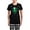 With Checker Pant, variant on CafePress - Cute Green 6 Armed Alien Wit Women's Dark Pajamas - Women's Short Sleeve Print T-Shirt and Pants Dark Cotton Pajama Set