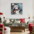 thumbnail image 2 of Diamond Art Kits for Adults, Christmas Diamond Painting Kits for Beginners, Snowman Diamonds Art Painting Kits, 5D Round Full Drill Crafts Kits Home Decor Gifts 12x12inch, 2 of 14