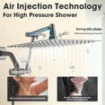 thumbnail image 5 of All Metal High Pressure Rain Shower Head with Handheld Spray Combo, 10 Inch Rainfall Showerhead with Adjustable Extension Arm and Long Hose, Brushed Nickel, 5 of 6
