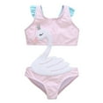 thumbnail image 2 of Toddler Girls Swimsuits 2 Piece Cute Bathing Suit Kids Boys Bikini 3D Cartoon Sleeveless Summer Beach Girls' Swimwear Swim Suit Pink Size 2-3 Years, 2 of 5