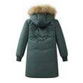 thumbnail image 3 of XIMIN Boys Girls Long Coat Insulated Heavyweight Puffer Jacket Waterproof Fleece Lined Parka Jackets Insulated Parka with Faux Fur Hooded Padded Down Coat, 3 of 3