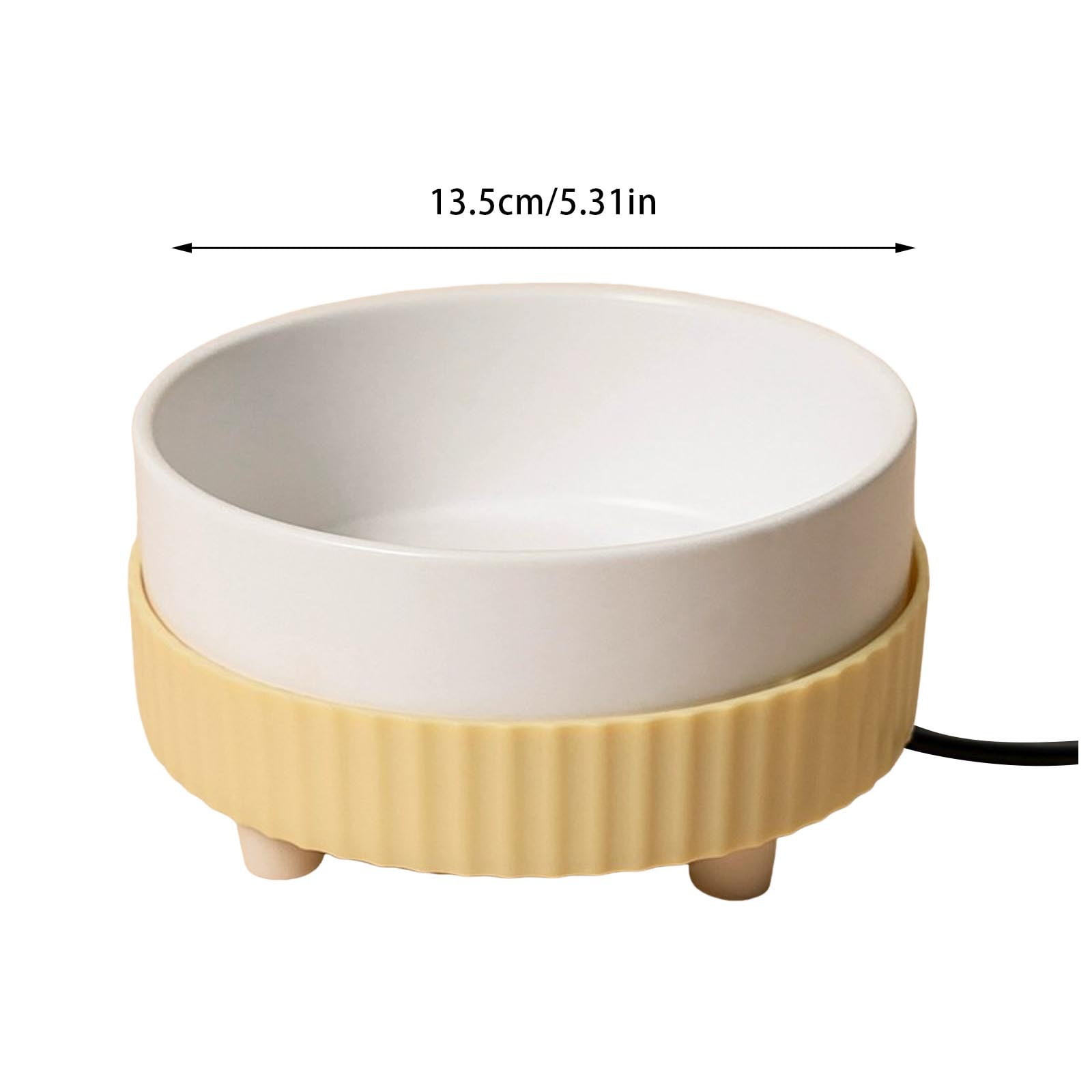 Thermostatic Heated Water Dish for Consistent Heat Supply Quiet Heated Pet Bowl Water Dispenser for Cats Dogs and Chickens