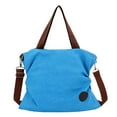 thumbnail image 1 of Bolso bandolera de lona para mujer, bolso de lona artístico de moda para el tiempo libre Azul cielo, 1 of 5