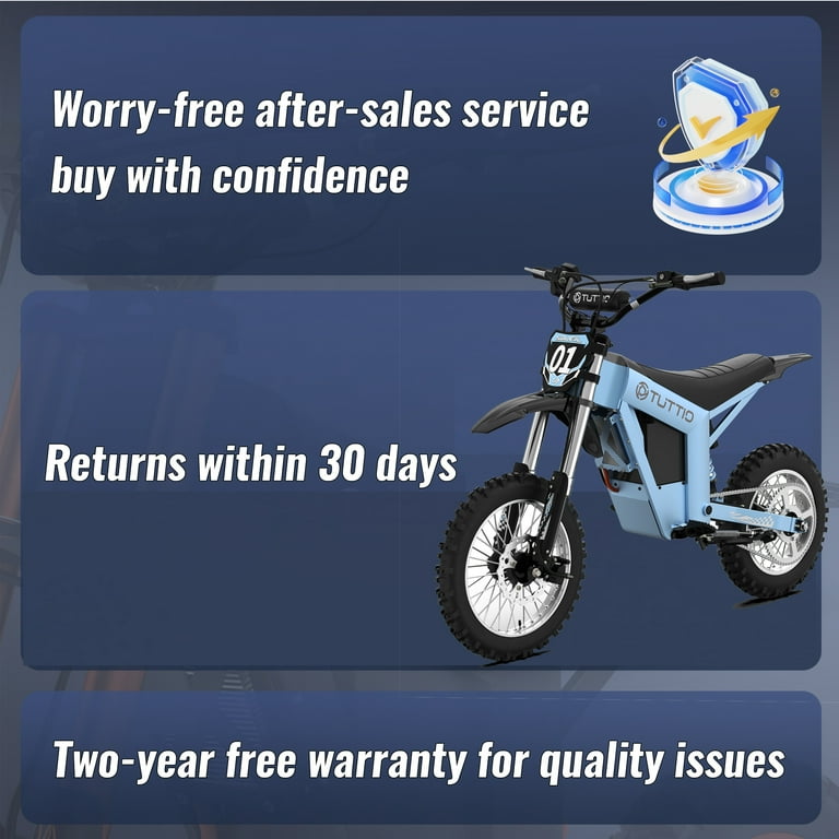Tuttio Soleil01 GB Glacier Blue 3000W Electric Dirt Bike for Teens