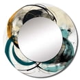thumbnail image 2 of Designart "Olive Drifts in Minimalism" Minimalism Green Large Round Mirror - Round Bedroom Mirror Wall Decor - Modern Round Printed Mirror - 29" x 29", 2 of 6